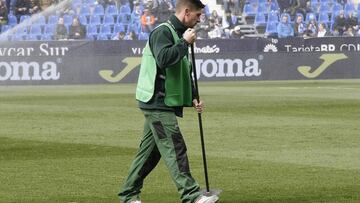 El Leganés comienza a cambiar el césped de Butarque