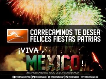 Clubes en el mundo celebran la independencia de México