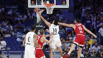 Gabriel Deck, en el primer Real Madrid-Olympiacos de la Euroliga 2025-26.