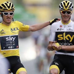 Chris Froome aplaude al nuevo rey de París: Geraint Thomas