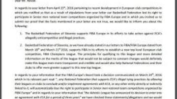 Carta de la Federación Esloveno.