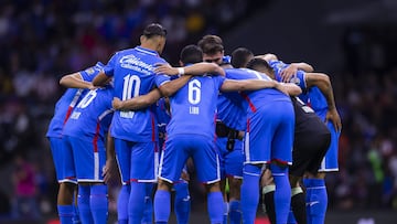 Cruz Azul Players during the game Cruz Azul vs Guadalajara, corresponding Round 17 the Torneo Apertura 2022 of the Liga BBVA MX at Azteca Stadium, on October 01, 2022.
<br><br>
Jugadores de Cruz Azul durante el partido Cruz Azul vs Guadalajara, correspondiente a la Jornada 17 del Torneo Apertura 2022 de la Liga BBVA MX en el Estadio Azteca, el 01 de octubre de 2022.