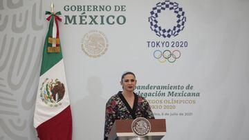 Ana Gabriela Guevara Director of CONADE during the flagging of the 