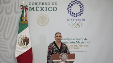 Ana Gabriela Guevara Director of CONADE during the flagging of the 