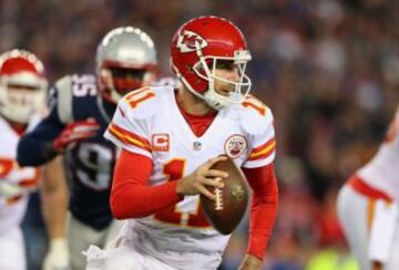 Las carreras de Alex Smith mantuvieron vivos carios ataques de los Chiefs. El quarterback realizó un buen partido, a pesar de la gran presión que recibió por parte del front seven de Patriots.