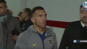 La cara de Tévez al llegar al Monumental lo dijo todo