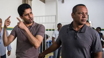 Nasser Al-Khelaifi y Neymar Santos.