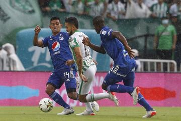 Millonarios volvió a vencer a Nacional en el Atanasio Girardot luego de 10 años. Victoria 1-3 en el cierre del todos contra todos para ser cabeza de serie de cuadrangulares junto al Verdolaga.