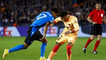 Giménez, durante el Brujas-Atlético.