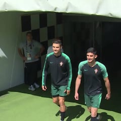 Último entreno de la Portugal de Cristiano antes de la final