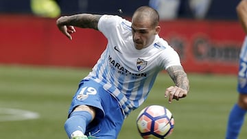 Sandro, con el Málaga.