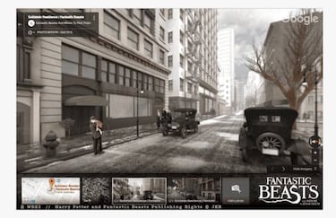 Recorre la ciudad de Animales Fantásticos y dónde encontrarlos con Google Maps