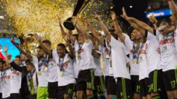 M&eacute;xico celebra el campeonato de la Copa Oro 2015.