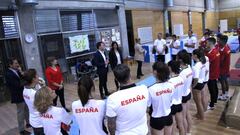 Visita de Rienda y Carballo al equipo espa&ntilde;ol de gimnasia.