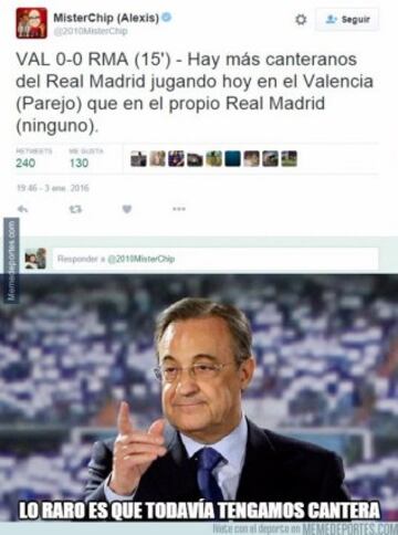 Los memes del empate entre el Valencia y el Real Madrid