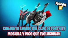 Conjunto Legado del Club de Fortnite: así son las nuevas mochila y pico que evolucionan