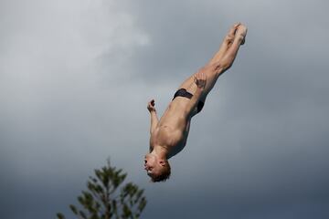 El neozelandés Liam Stone durante su salto en el Gran Premio Gold Coast en Australia. 