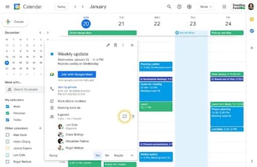 Google Calendar te dejará hablar con los asistentes de un evento directamente