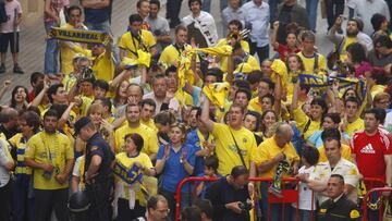 Afición del Villarreal.