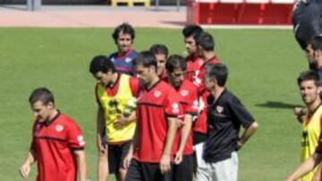 <b>SESIÓN CON SUSTO. </b>El equipo se entrenó antes del viajer sin varios jugadores, aquejados de un virus.