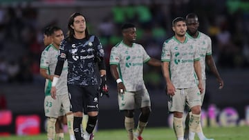 Carlos Acevedo, Javier Guemez of Santos during the 6th round match between FC Juarez and Santos as part of the Liga BBVA MX, Torneo Apertura 2025 at Olimpico Benito Juarez Stadium, on August 22, 2025 in Ciudad Juarez, Chihuahua, Mexico.
