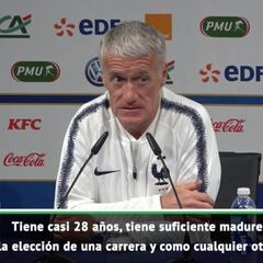 La frase de Deschamps sobre el futuro de Griezmann: "Tiene 28 años, quizá tenga que pensar"