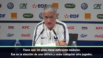 La frase de Deschamps sobre el futuro de Griezmann: "Tiene 28 años, quizá tenga que pensar"