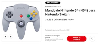 Ahora o nunca: los mandos oficiales de Nintendo 64 para Switch están de oferta a precio mínimo histórico
