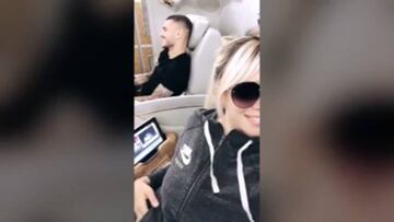 Icardi y Wanda, lujo y ostentación: exhiben su viaje en primera clase