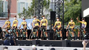 27/08/20 TOUR DE FRANCIA 2020 SALIDA DE NIZA SEGURIDAD CORONAVIRUS PRESENTACION DE EQUIPOS JUMBO VISMA