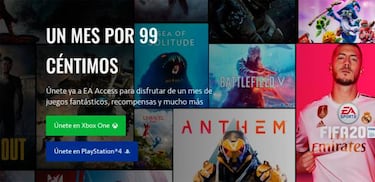 Suscríbete un mes a EA Access y Origin Access por 1 euro por tiempo limitado