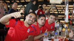 La plantilla disfrutó de su primer día libre de la gira