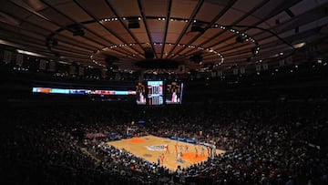 Partido de baloncesto en el Madison Square Garden en marzo de 2012. 