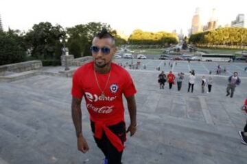 Los seleccionados visitaron la estatua de Rocky Balboa en Filadelfia.