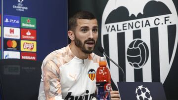 Gay&aacute;, en la comparecencia de prensa previa al Valencia-Lille de Champions.