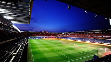 General view of El Sadar stadium prior to the La Liga match between CA Osasuna and Villareal CF on August 31, 2013 in Pamplona, Spain. 