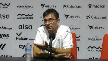 23-08-25. ASIER GARITANO EN LA RUEDA DE PRENSA TRAS EL CEUTA-SPORTING.