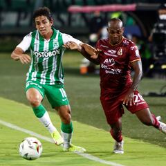 Posible alineación de Nacional y Tolima hoy en la ida de la Final de la Liga BetPlay