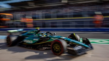 Mogyorod (Hungary), 19/07/2024.- Aston Martin driver Fernando Alonso of Spain in action during the second free practice session for the Formula One Hungarian Grand Prix at the Hungaroring circuit, in Mogyorod, near Budapest, 19 July 2024. (Fórmula Uno, Hungría, España) EFE/EPA/MARTIN DIVISEK
