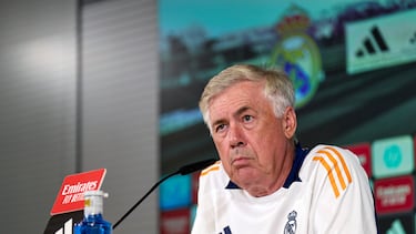Carlo Ancelotti, durante una rueda de prensa.