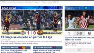 "El Barça se empeña en perder la Liga", dice Sport.