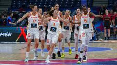 Los jugadoras de la Selecci&oacute;n celebran una victoria en el pasado Eurobasket, celebrado en Belgrado.