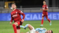 José Ángel Carmona, en el partido contra el Celta.