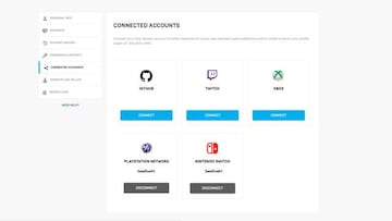Todo se hace desde el apartado "Cuentas conectadas" de la web.