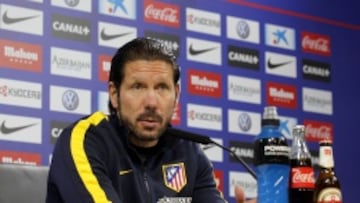 Simeone, en rueda de prensa.
