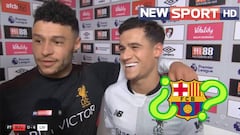 Preguntan a Coutinho por su futuro... y su compañero se enfada