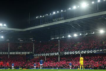 Vista general del Goodison Park durante un duelo entre el Everton FC y Manchester United.