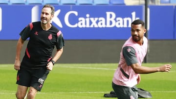 Yangel Herrera, en el entrenamiento del Espanyol.