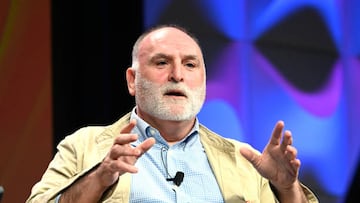 AUSTIN, TEXAS - MARCH 11: José Andrés speaks on stage at "The Stories We Tell Can Change the World" during the 2023 SXSW Conference and Festivals at Austin Convention Center on March 11, 2023 in Austin, Texas. (Photo by Amanda Stronza/Getty Images for SXSW)