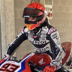 Márquez se está probando en Alcarrás con una CBR 600RR